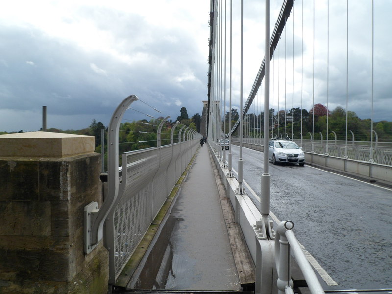 Anti climb barrier along the Clifton Suspension Bridge Bristol geograph org uk