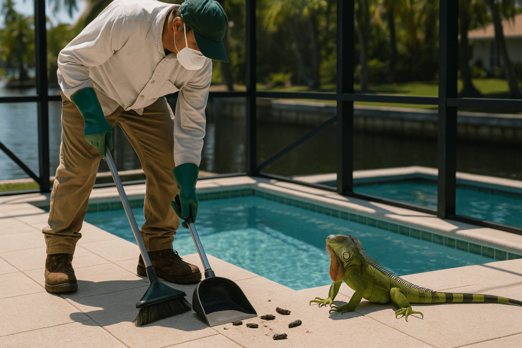 Iguana Dropping Cleanup by SoFlo Iguana Pros