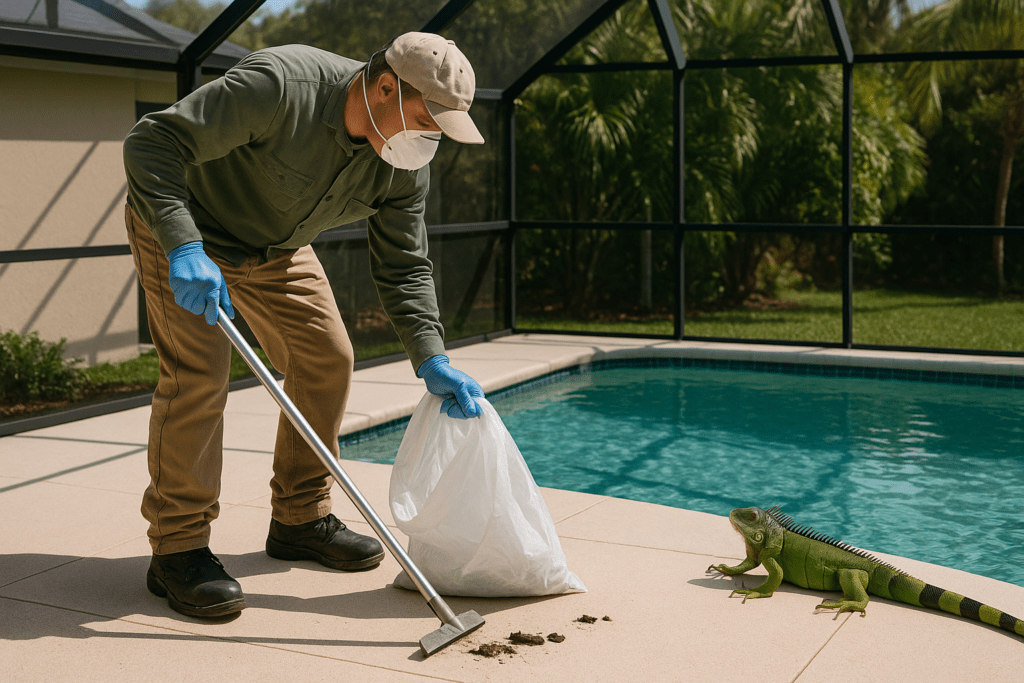 Iguana Dropping Cleanup by SoFlo Iguana Pros