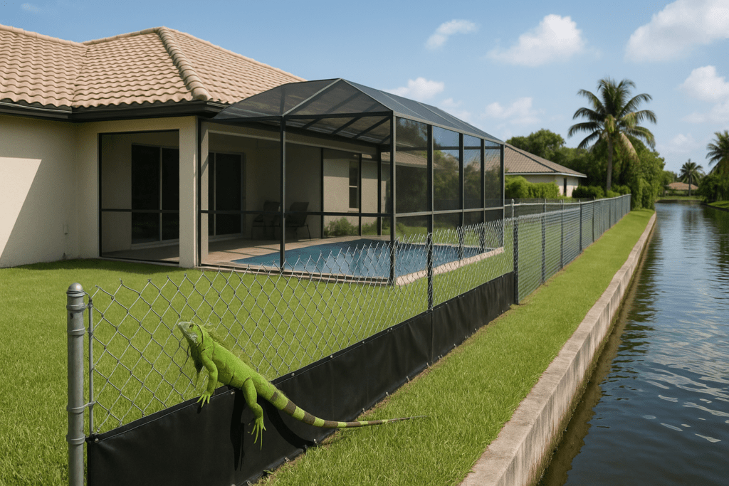 Iguana Fence Barriers by SoFlo Iguana Pros