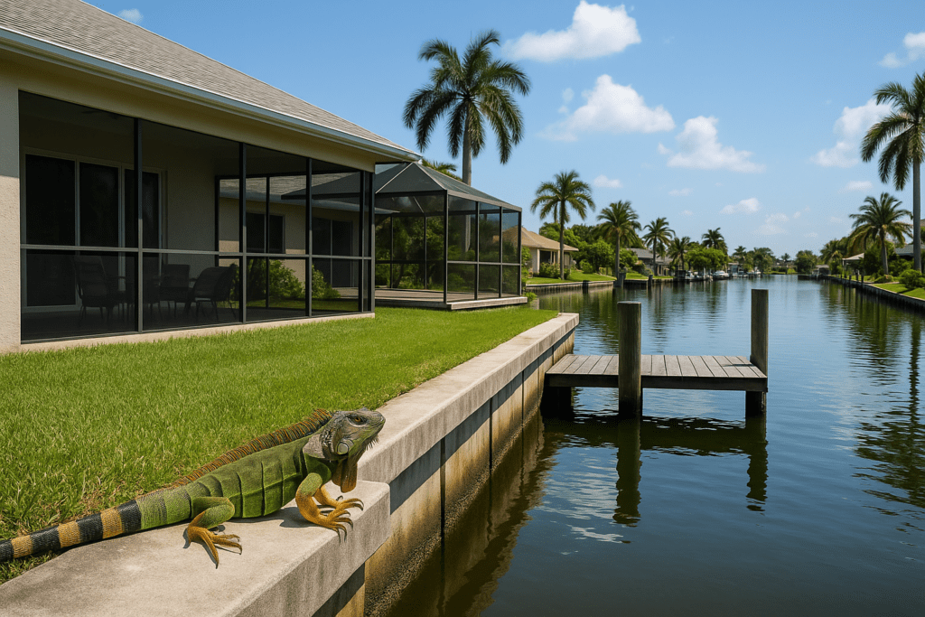 Iguana Prevention for Waterfront Homes by SoFlo Iguana Pros