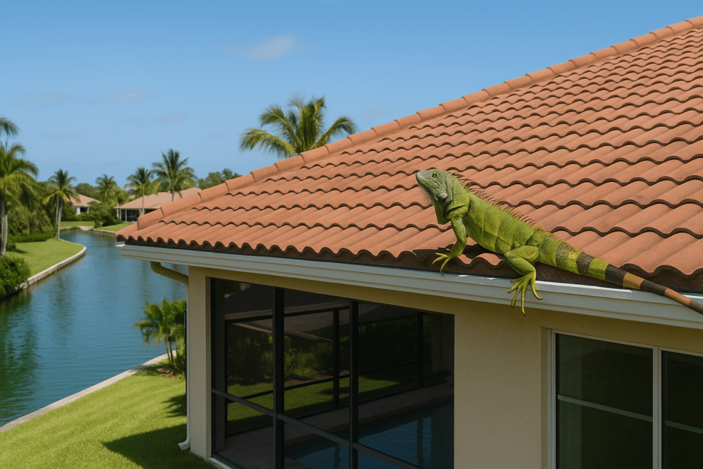 Iguana Removal from Roofs in Boynton Beach by SoFlo Iguana Pros