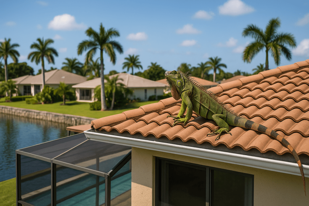 Iguana Removal from Roofs in Boynton Beach by SoFlo Iguana Pros