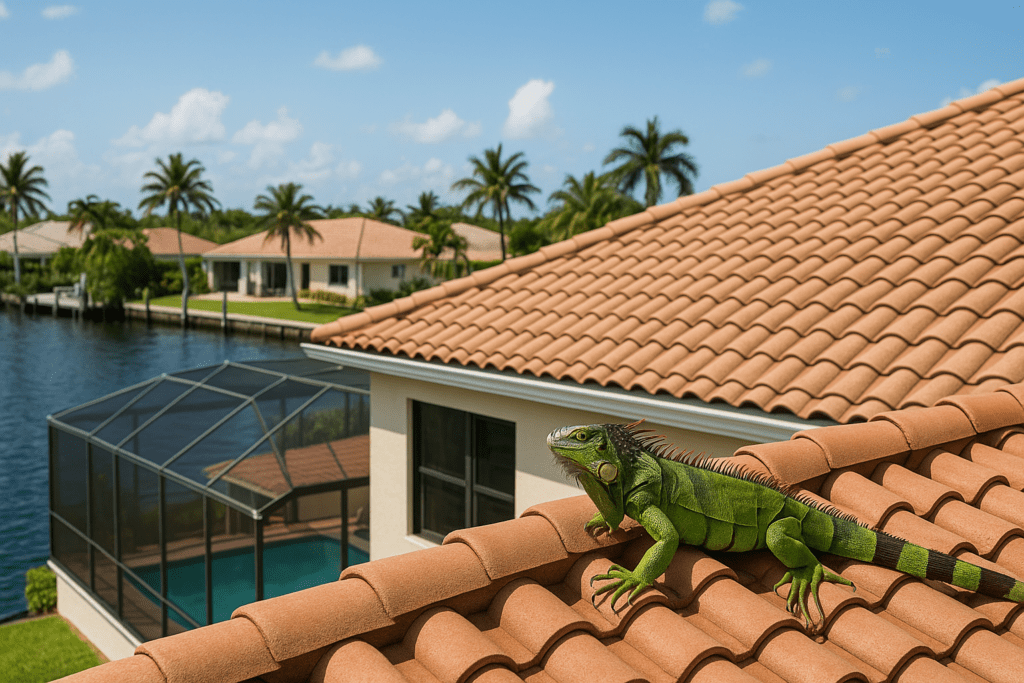 Iguana Removal from Roofs in Deerfield Beach by SoFlo Iguana Pros