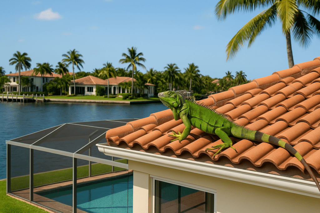 Iguana Removal from Roofs in Delray Beach by SoFlo Iguana Pros