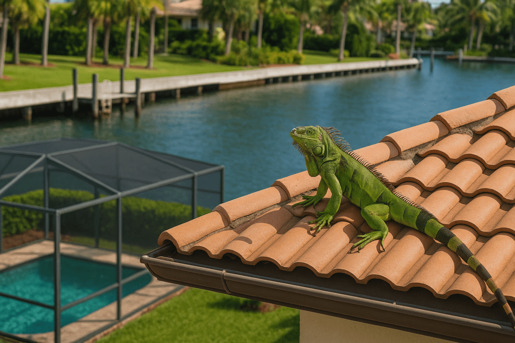 Iguana Removal from Roofs in Delray Beach by SoFlo Iguana Pros