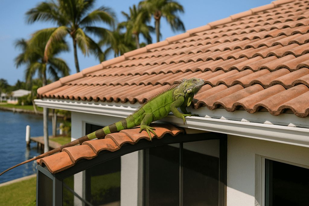 Iguana Removal from Roofs in Delray Beach by SoFlo Iguana Pros