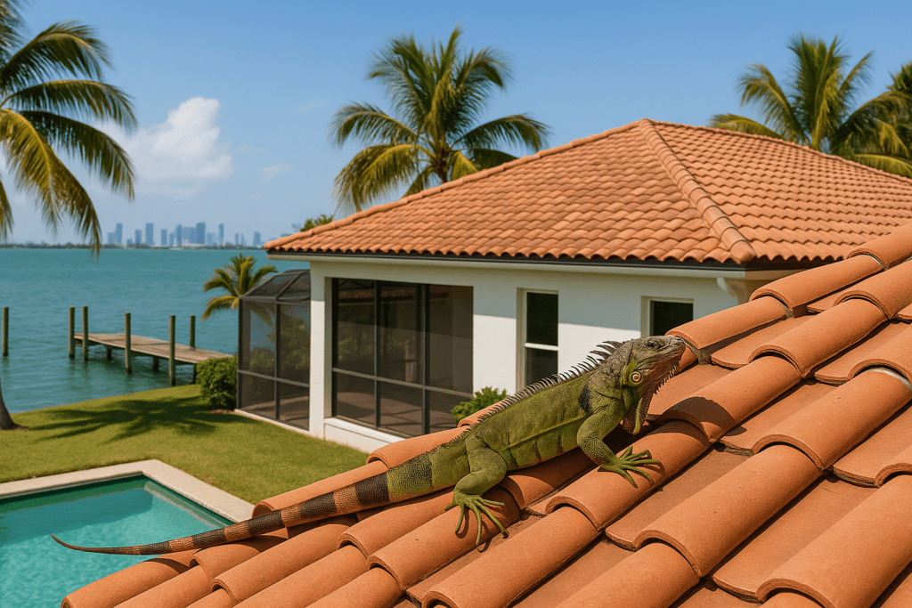 Iguana Removal from Roofs in Miami by SoFlo Iguana Pros