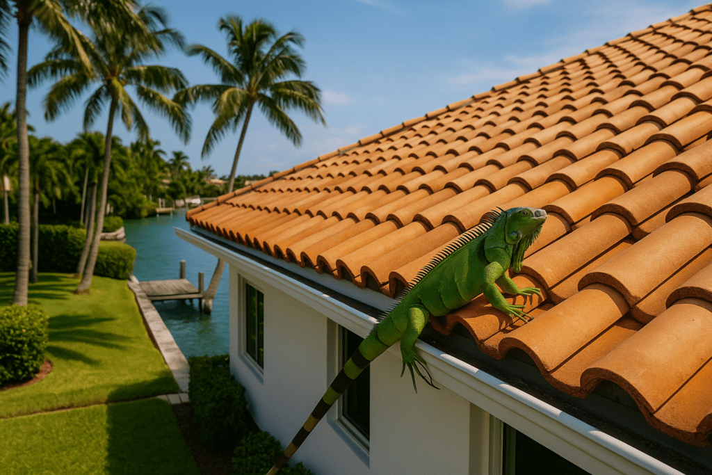 Iguana Removal from Roofs in Miami by SoFlo Iguana Pros