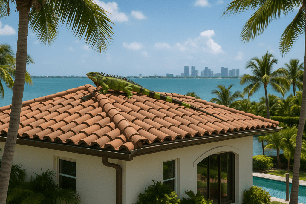 Iguana Removal from Roofs in Miami by SoFlo Iguana Pros