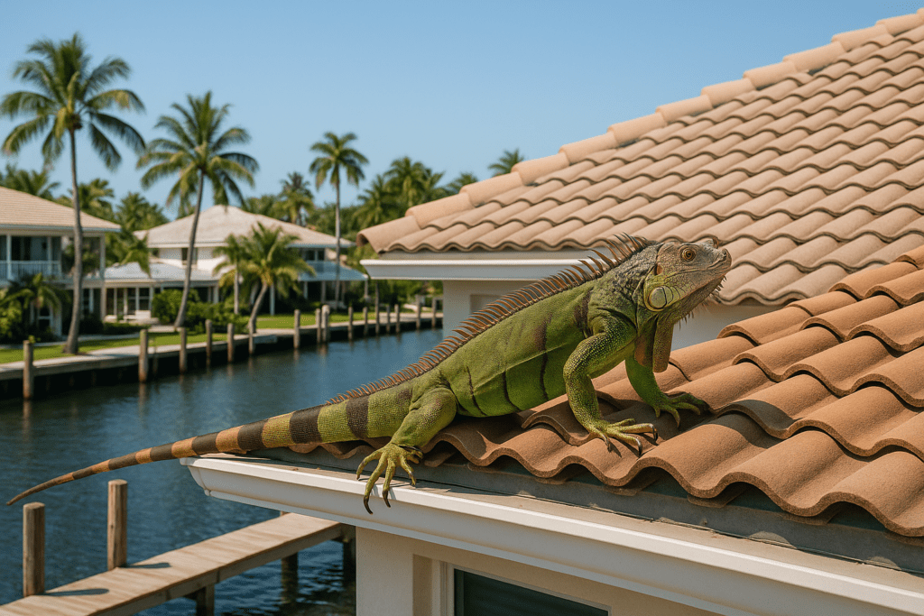 Iguana Removal from Roofs in Pompano Beach by SoFlo Iguana Pros