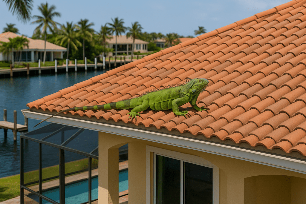 Iguana Removal from Roofs in Pompano Beach by SoFlo Iguana Pros