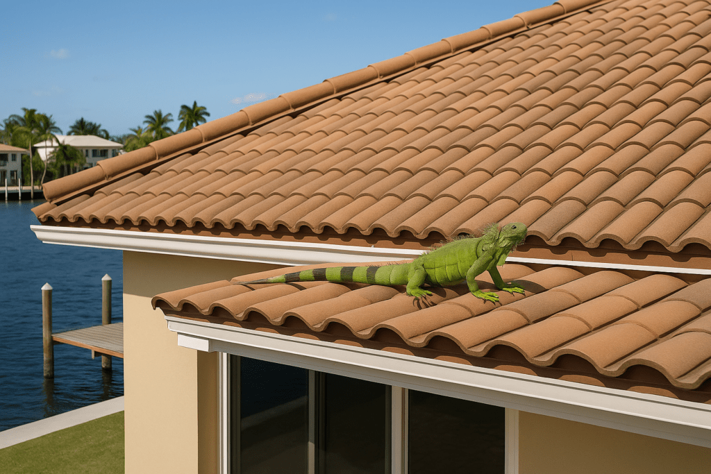 Iguana Removal from Roofs in Pompano Beach by SoFlo Iguana Pros