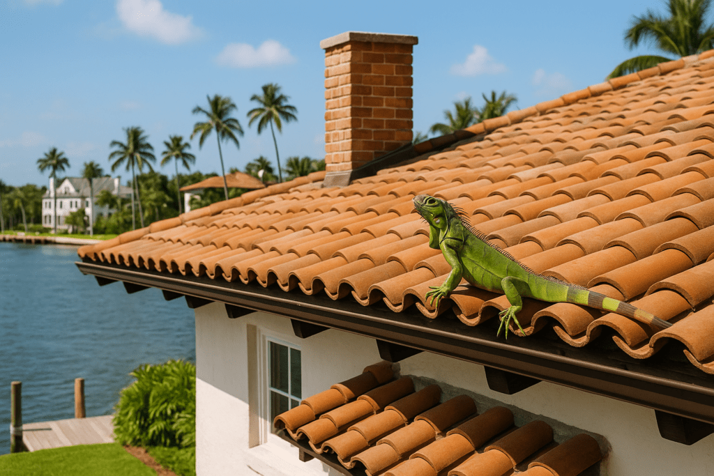Iguana Removal from Roofs in West Palm Beach by SoFlo Iguana Pros
