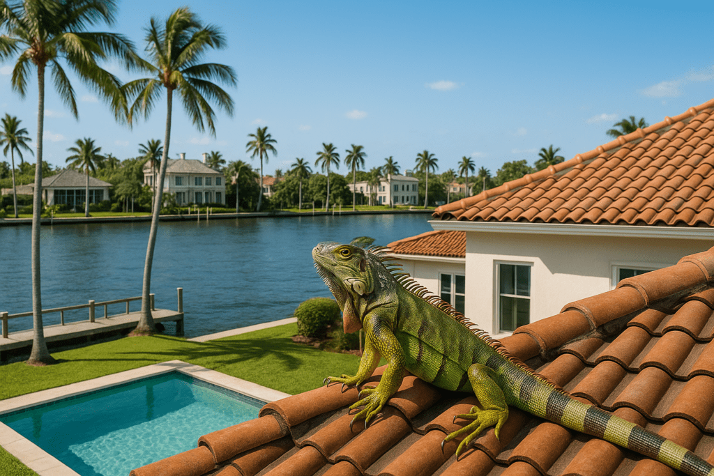 Iguana Removal from Roofs in West Palm Beach by SoFlo Iguana Pros