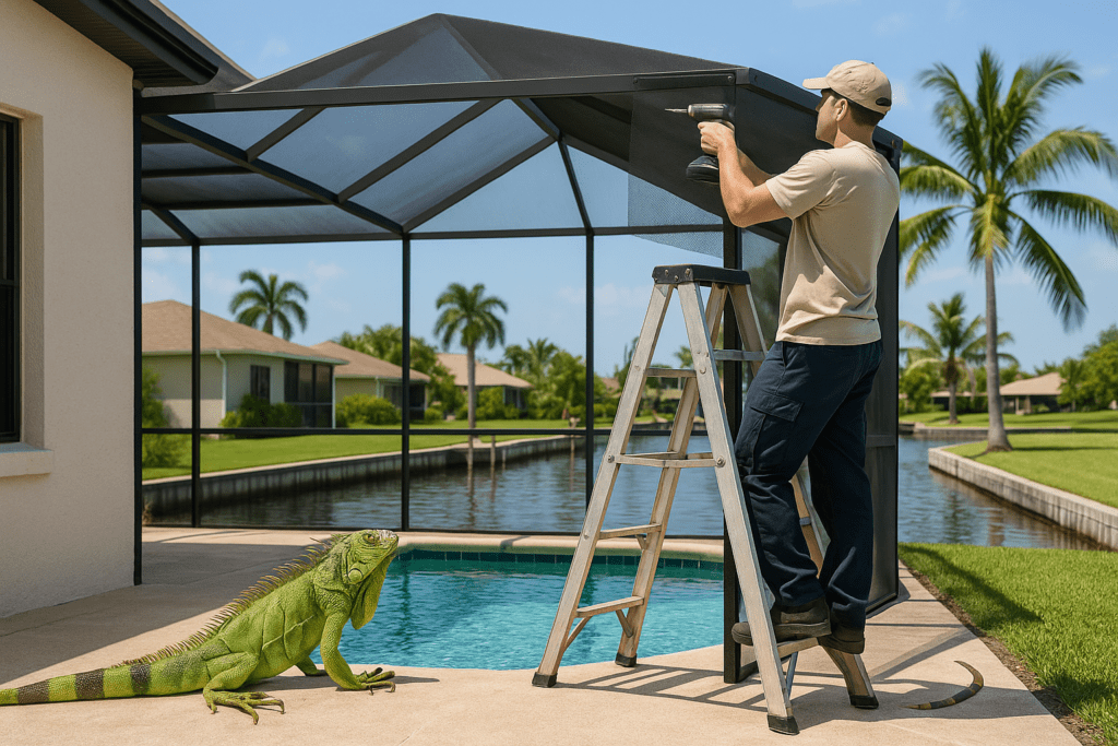 Iguana Screen Guard Installation by SoFlo Iguana Pros