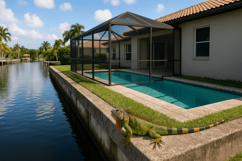 Iguana Seawall Protection by SoFlo Iguana Pros