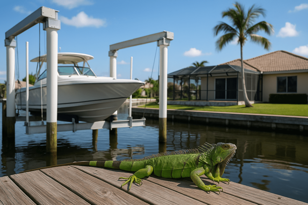 Iguanas Around My Boat by SoFlo Iguana Pros