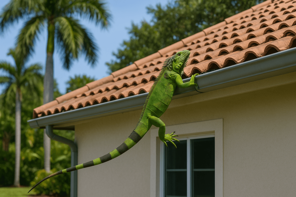 Iguanas Climbing on My Roof by SoFlo Iguana Pros