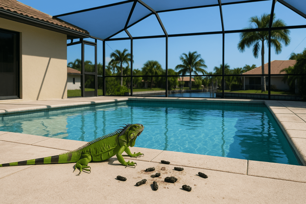 Iguanas Pooping Around My Pool by SoFlo Iguana Pros