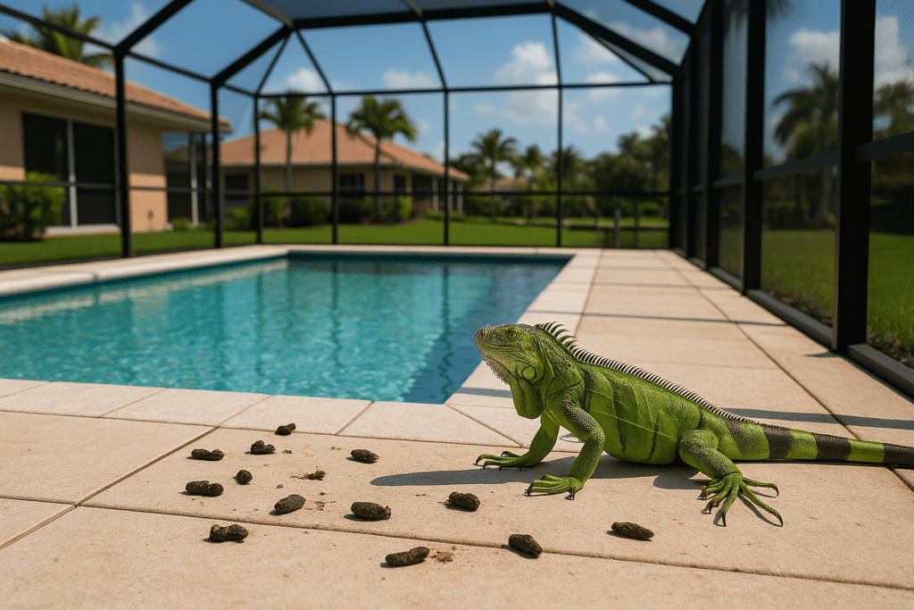 Iguanas Pooping Around My Pool by SoFlo Iguana Pros