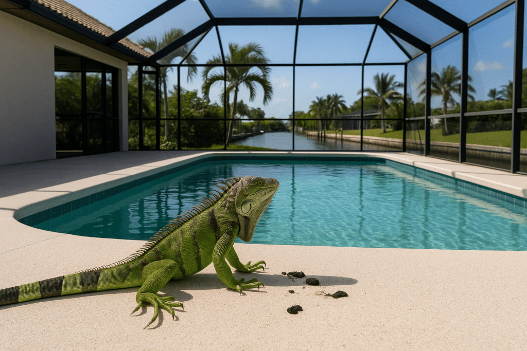 Iguanas Pooping Around My Pool by SoFlo Iguana Pros