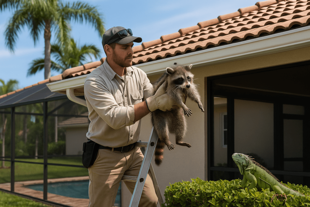 Raccoon Removal from Roofs by SoFlo Iguana Pros