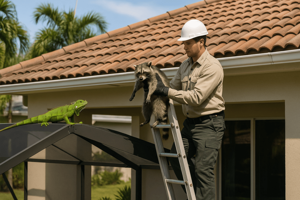 Raccoon Removal from Roofs by SoFlo Iguana Pros